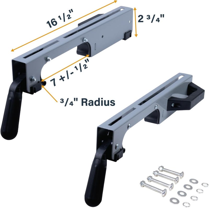 POWERTEC MT4000MBA Miter Saw Stand Mounting Brackets, Set of 2, Fits MT4000 Miter Saw Stand - Image 4
